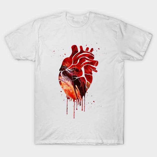 Human Heart T-Shirt by erzebeth